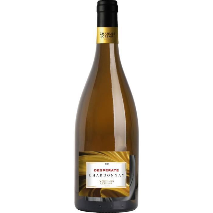 Charles et César Desperate 2024 Pays d'Oc Chardonnay - Vin blanc de Languedoc - Bio