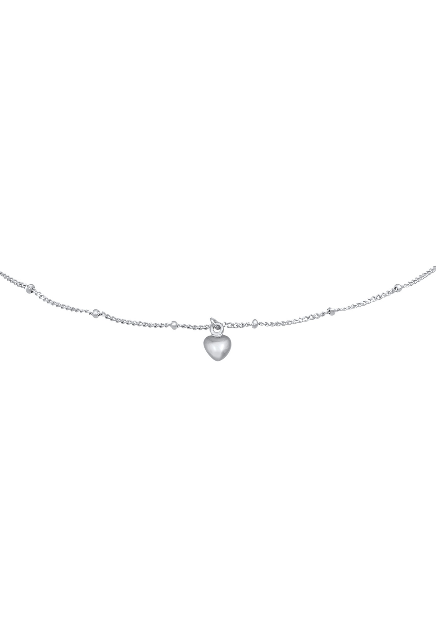 Elli Femmes Choker Coeur Amour Simple en Argent Sterling 925