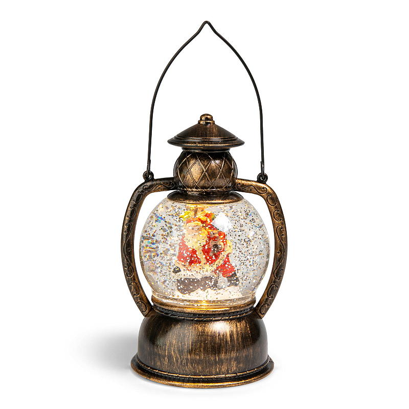 Hjemmelanterne med LED-lys, vand og glimmer