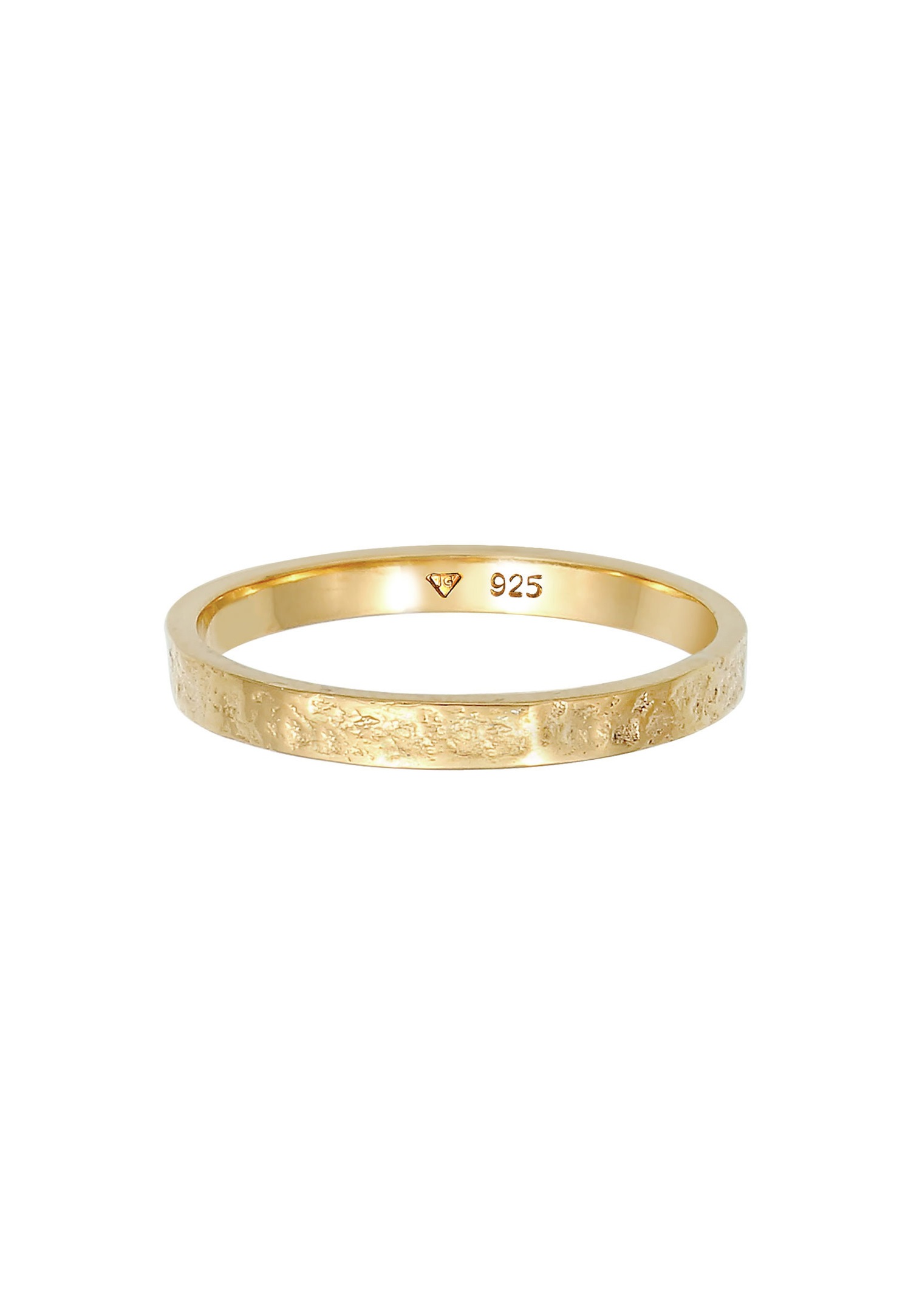 Elli Femmes Bande Partenaire Basique Organic Look en Argent Sterling 925