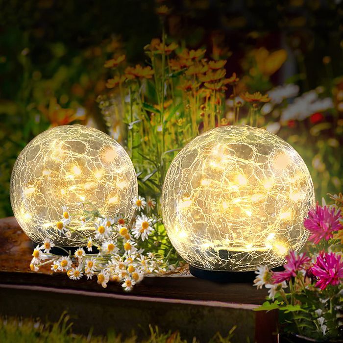 Lámpara de pie solar con forma de botella rota, 12 cm, luz cálida, 30 LED.