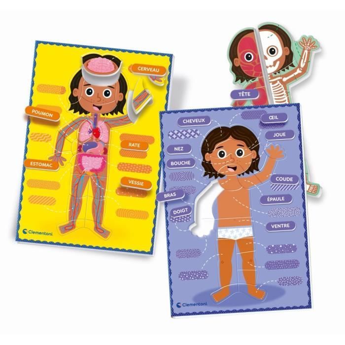 Montessori - Clementoni - The Human Body - Educational game to learn about the body's internal and external structure -