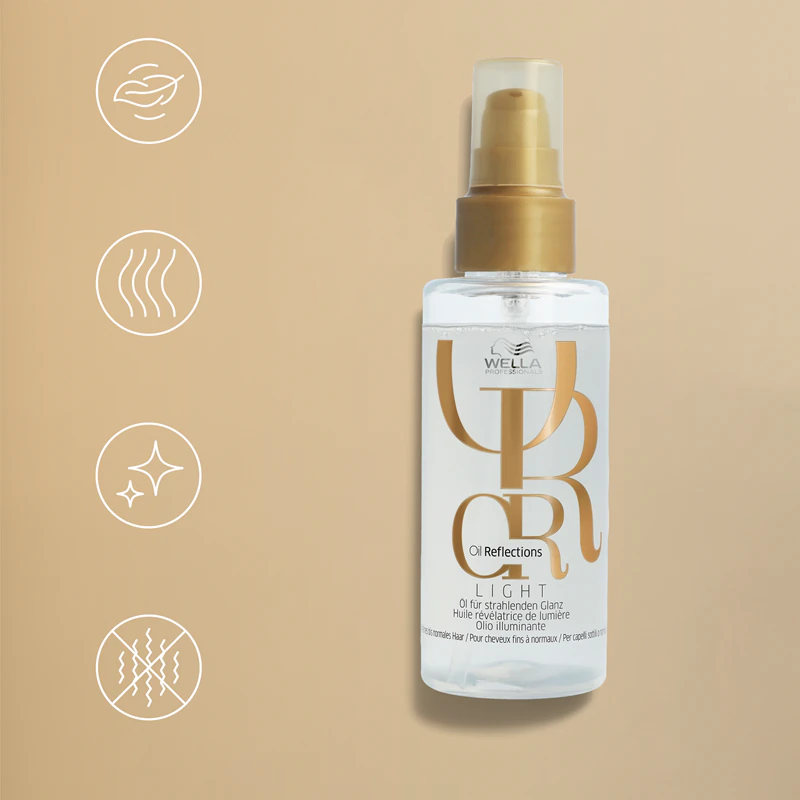 Rozjasňujúci olej Wella Professionals Oil Reflections pre lesklé a jemné vlasy