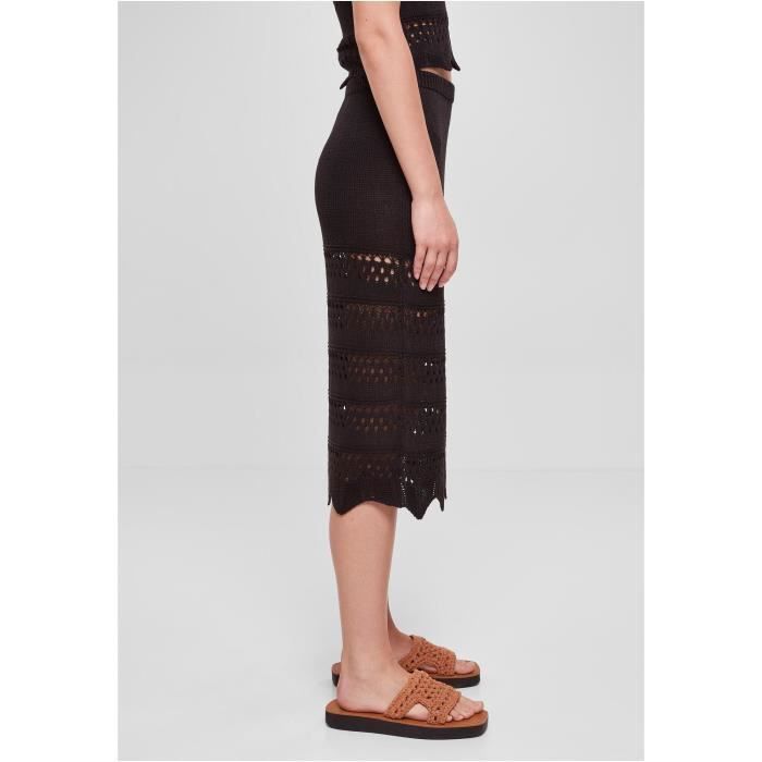 Jupe tricot crochet 3/4 femme Urban Classics - noir - XS