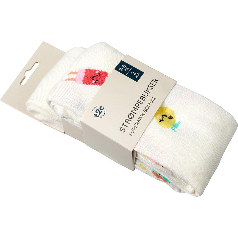 Time 2 Change strumpbyxor, 2-pack, storlek 3/4-9/10 år