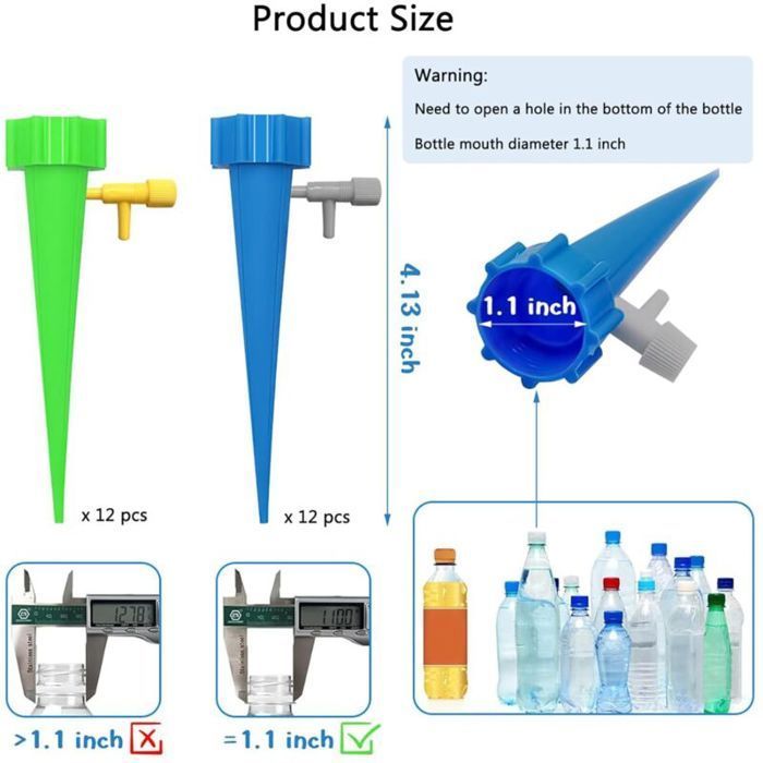Druppelirrigatieset - MICHAEL NETWORK TECHNOLOGY - Automatische bewatering - Verstelbaar - 20 stuks - ABS-materiaal