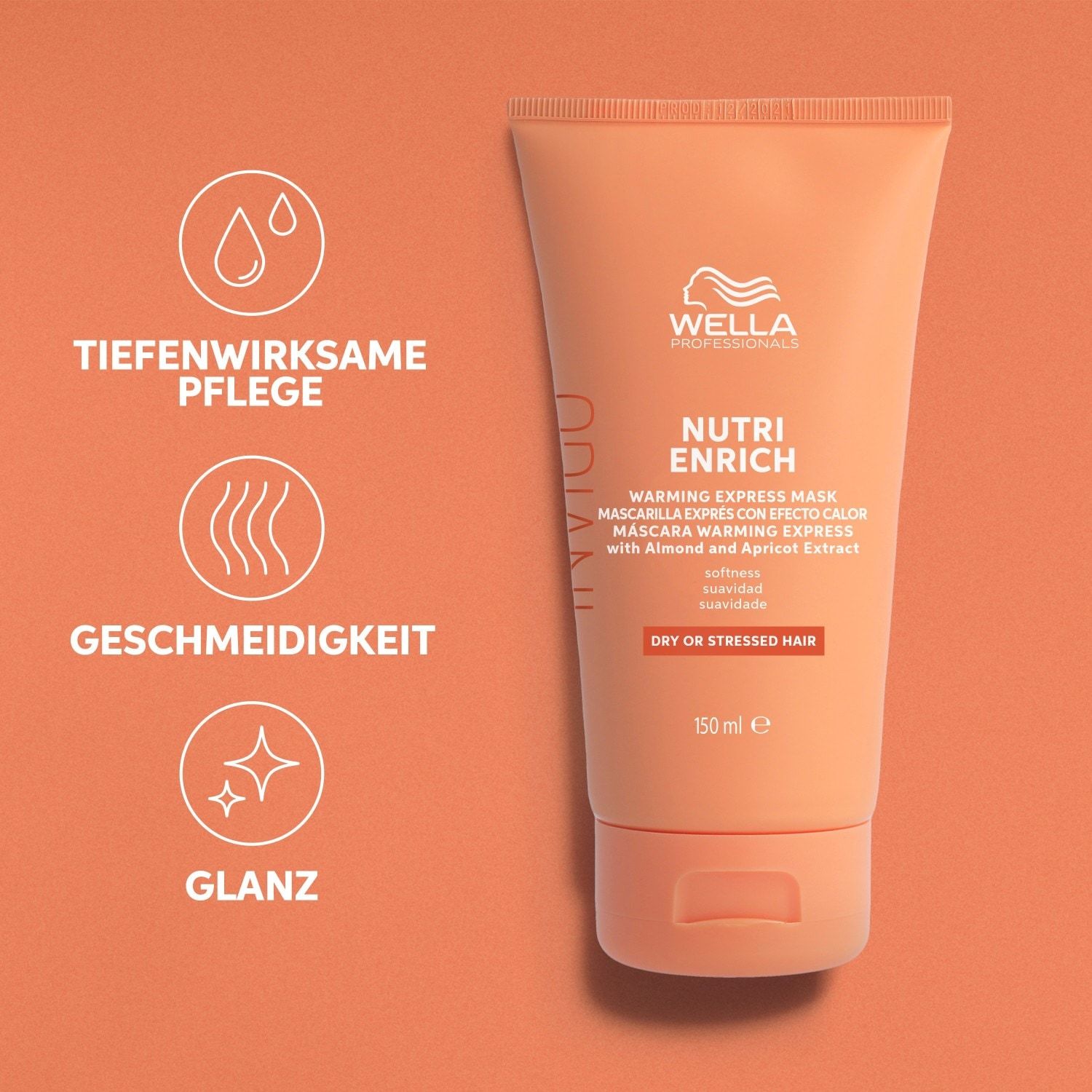 Maska na vlasy Wella Professionals INVIGO Nutri-Enrich Samoohrievacia expresná maska Invigo Nutri-Enrich - 150 ml