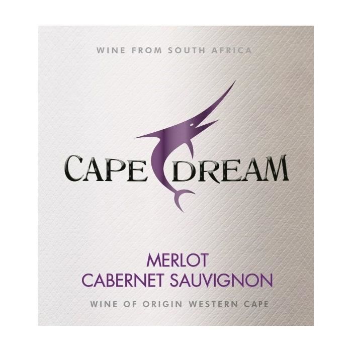 Cape Dream 2021 Merlot Cabernet - Vinho Tinto Sul-Africano x6