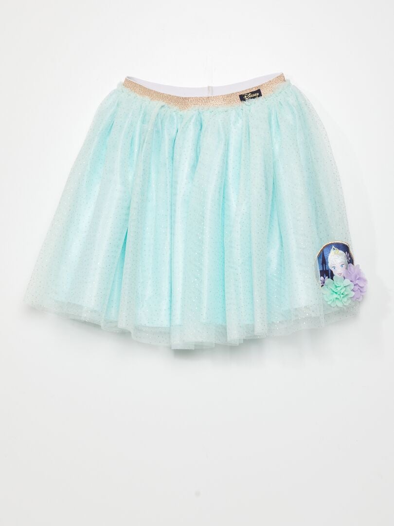 Saia de tule azul inspirada em Frozen, da Disney.