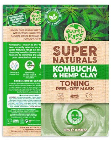 Earth Kiss tonirajuća maska s kombuchom, kurkumom i glinom Hidratantne kreme za lice