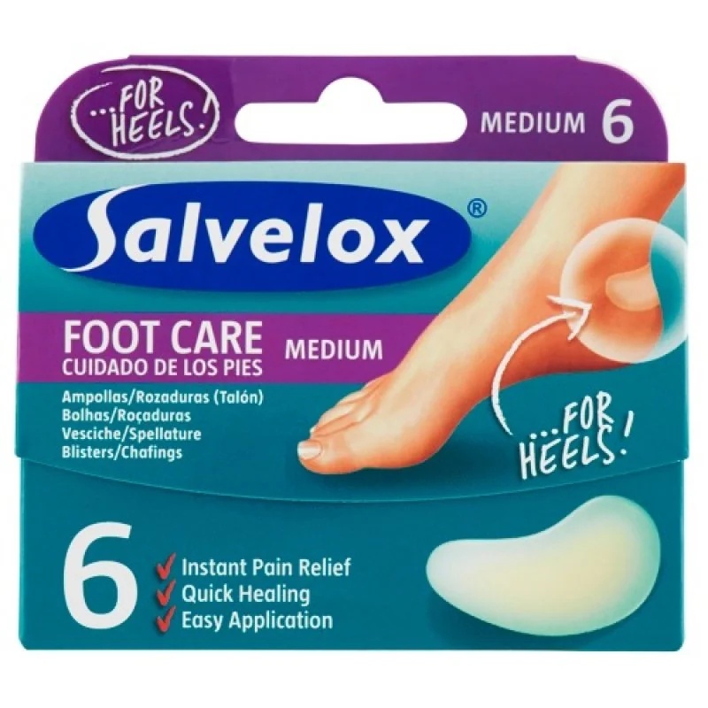 SALVELOX Salvelox pleisters voor blaren en hielirritatie, 6 stuks