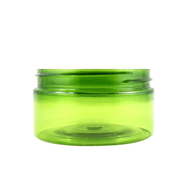 Pot PET recyclé vert BASIC 100 ml - sans bouchage
