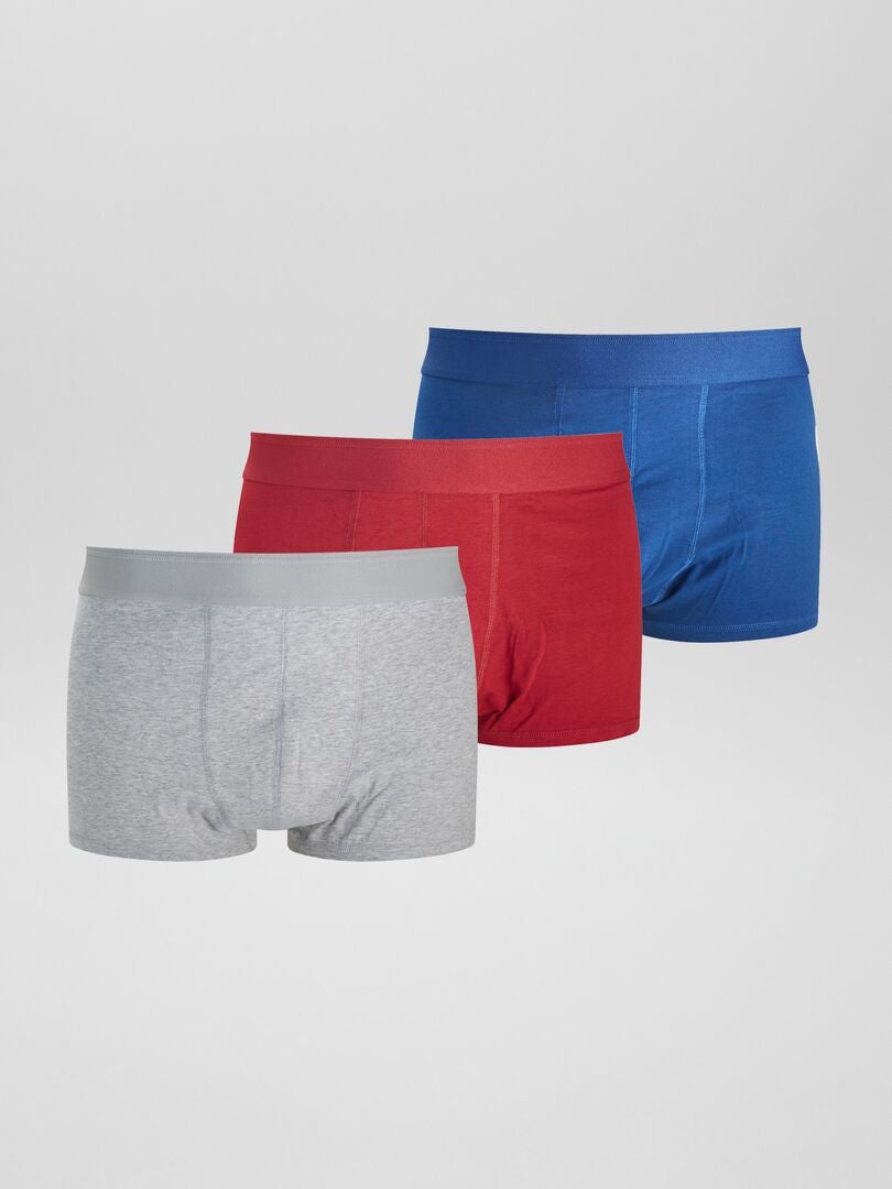 Set van 3 milieuvriendelijke boxershorts maat+ - ROOD