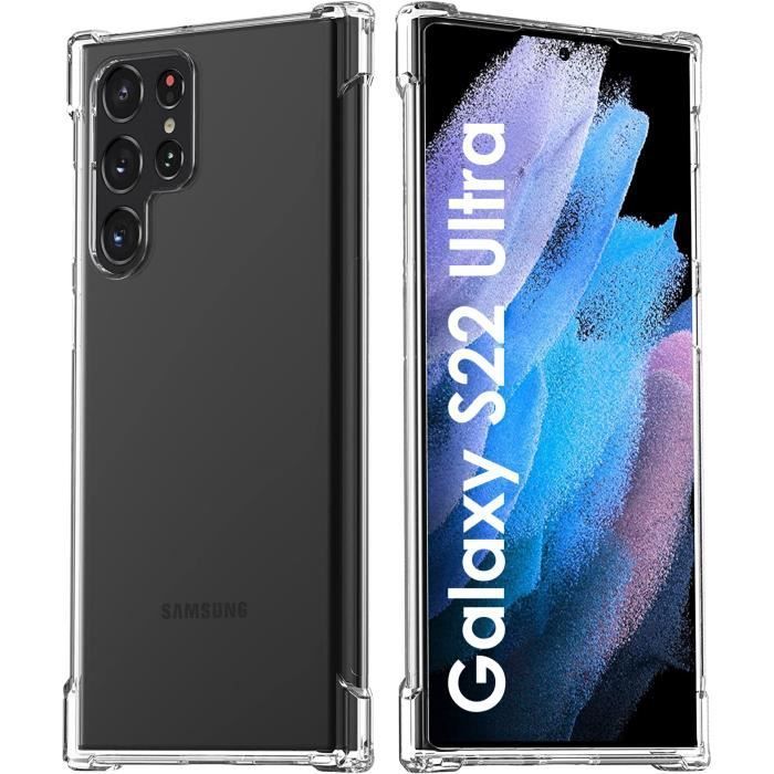 Funda para Samsung S22 ULTRA 5G - Phonillico® - Silicona suave - Transparente - Ultradelgada - Resistente a los golpes