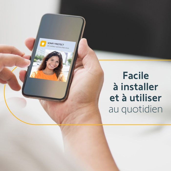 SOMFY 1871265 - Videocitofono V500 Connect - Touchscreen da 7