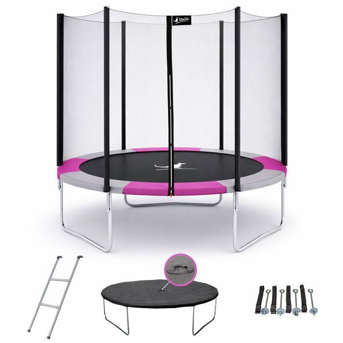 KANGUI Trampoline - RALLI Ø 300-305 cm – Kind – Ladder, hoes & verankeringsset – CE & NF EN 71-14 gecertificeerd