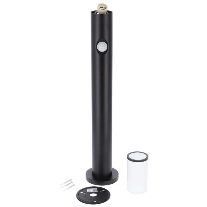 Bolardo de jardín - Garden Line - TULIS OV 60 - Detector de movimiento PIR - IP54 - Negro