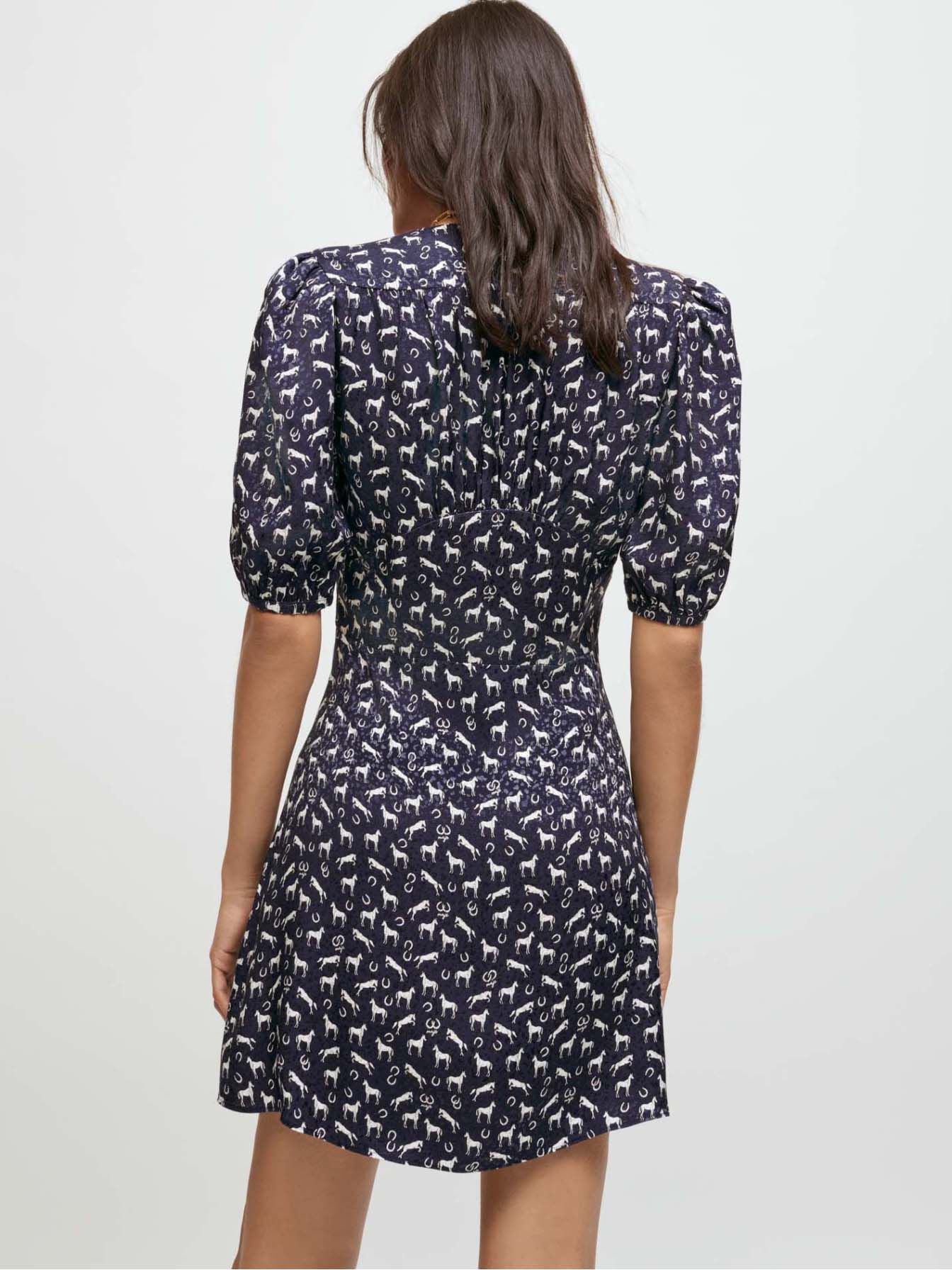 Rochie jacquard cu imprimeu de cai - Căluți de mare