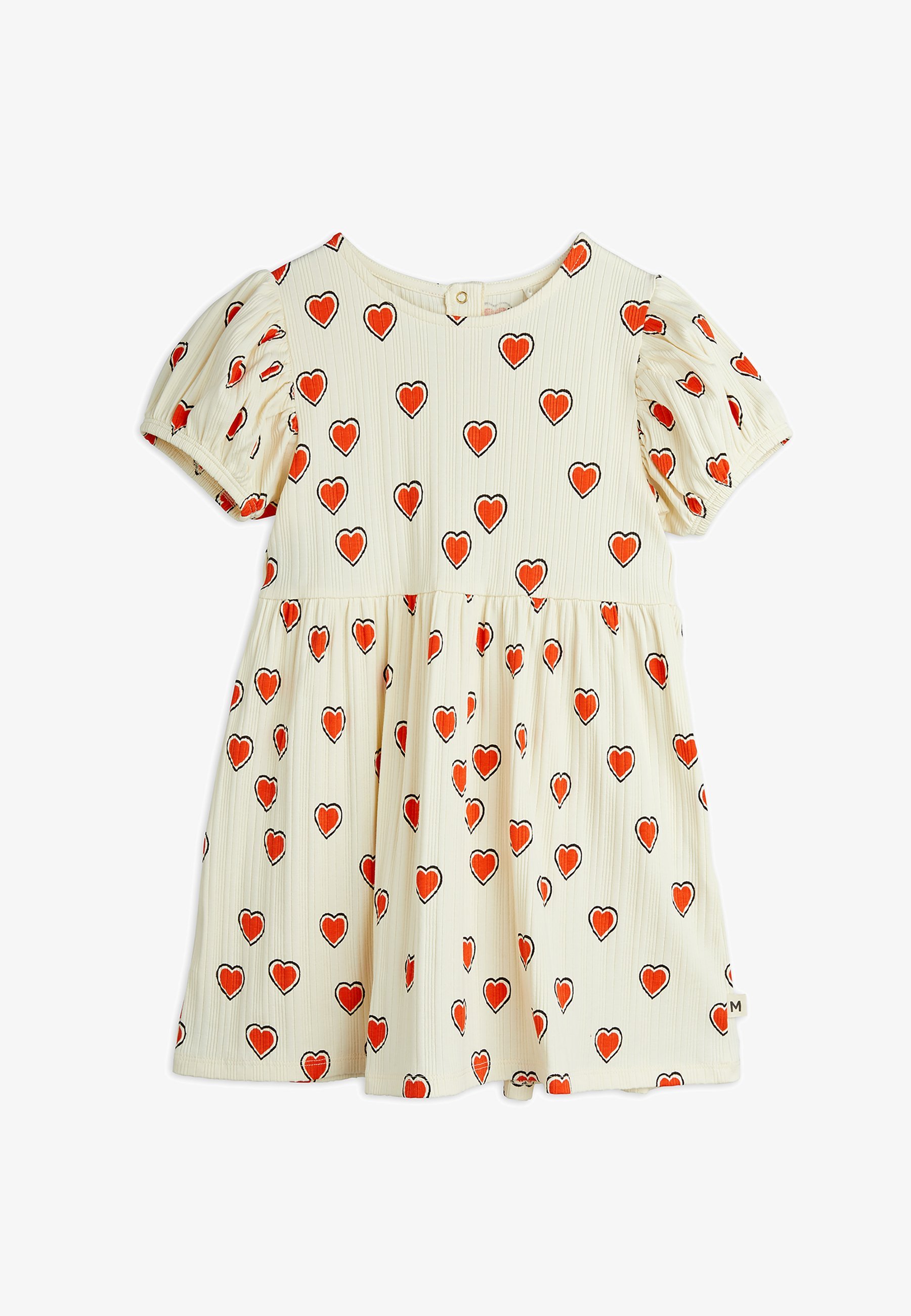 Abito Mini Rodini con cuori delineati - Abito in jersey - bianco sporco