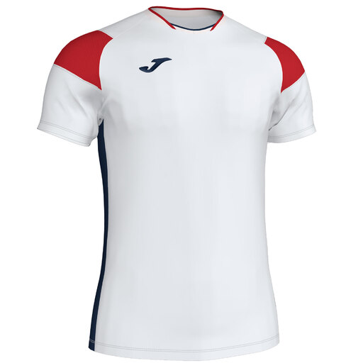 Joma Crew III Kortærmet T-shirt Hvid Rød Marineblå