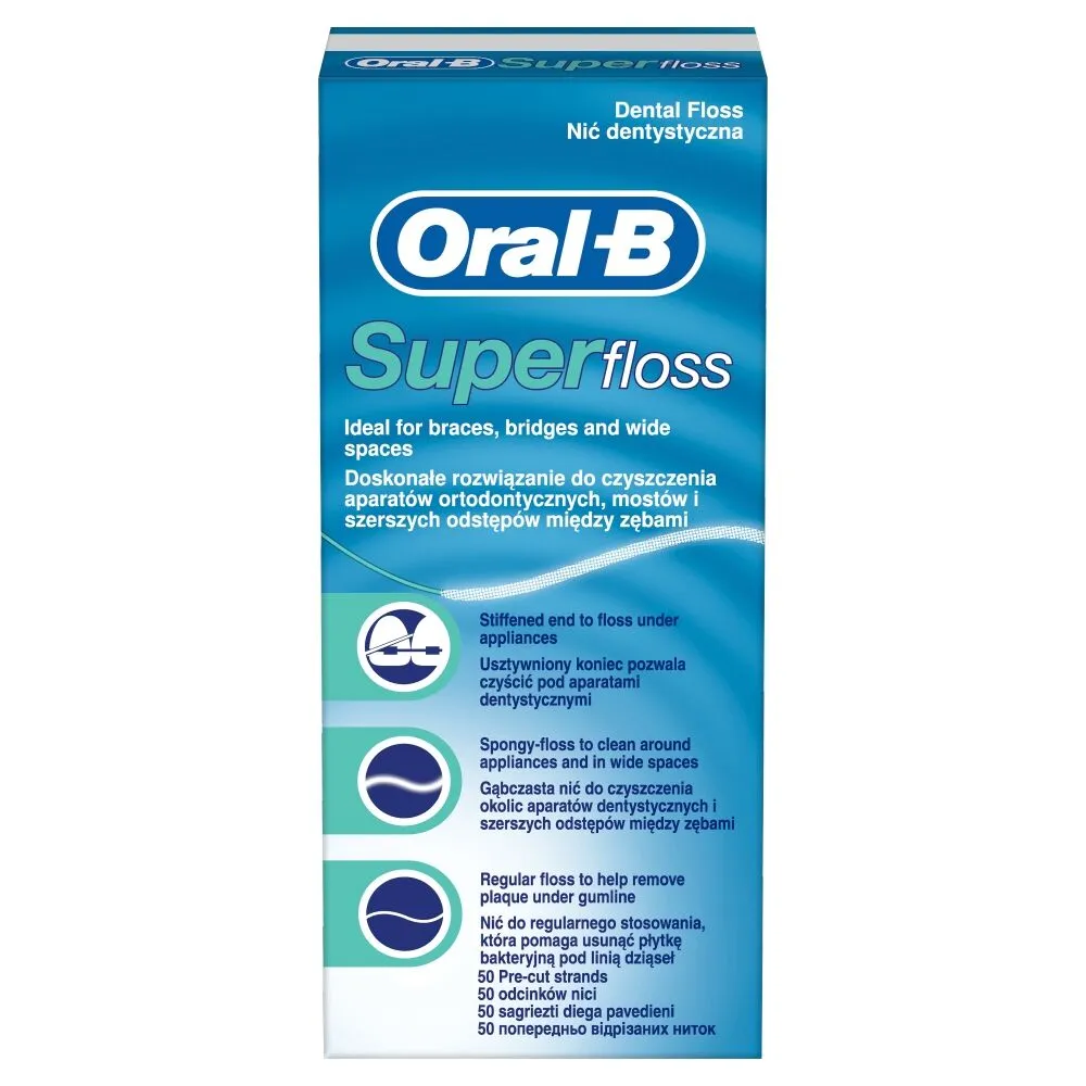 Oral-B Nić Super Floss do Mostów 50 Odcinków
