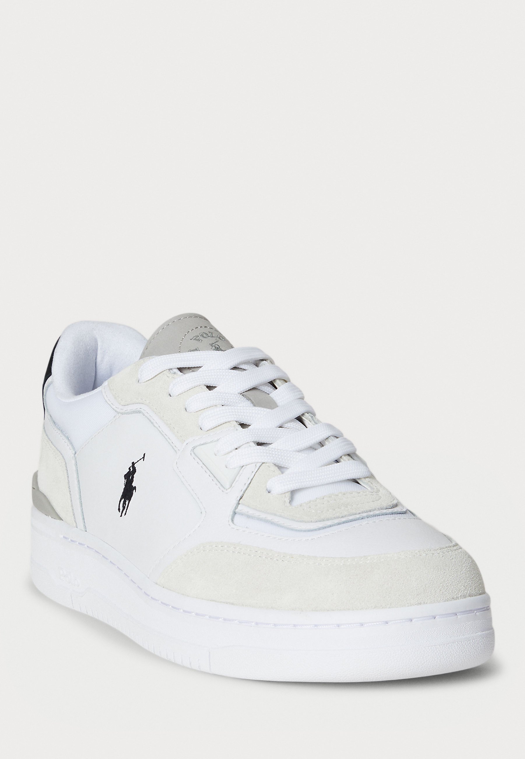 Polo Ralph Lauren OPEN MASTERS SNEAKERS UNISEX CON PANNELLI IN CAMOSCIO - Sneakers - bianco/nero