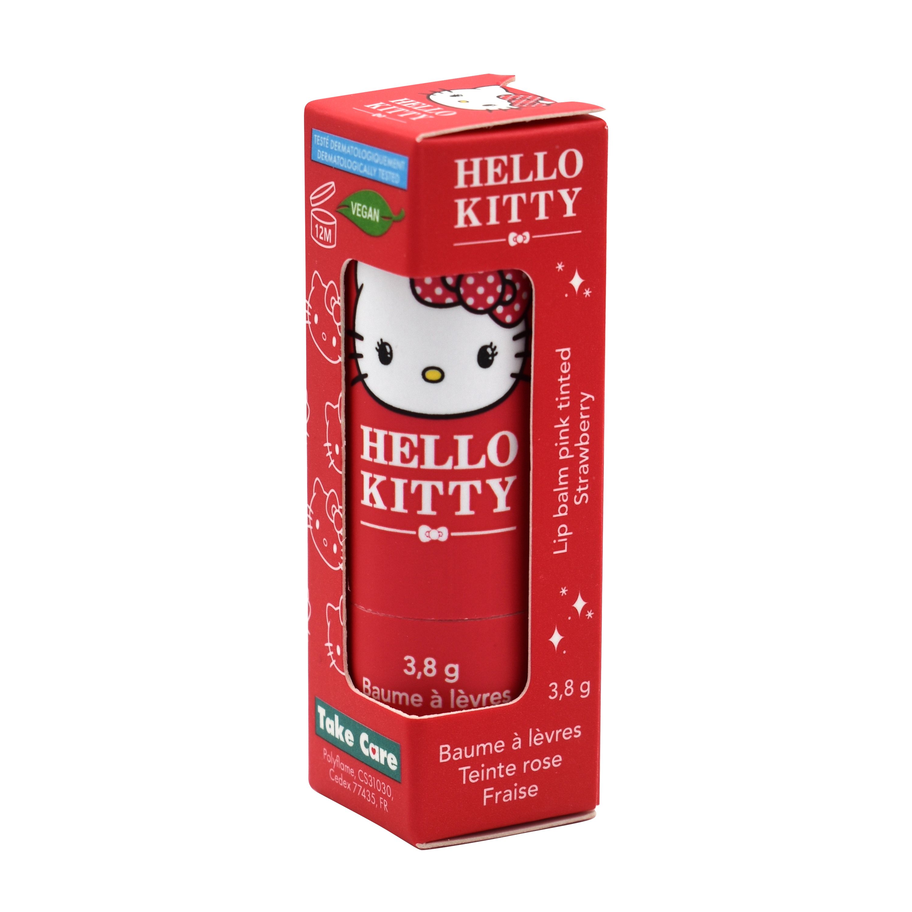 „Hello Kitty“ tonuotas lūpų balzamas Lūpų balzamai, drėkikliai ir lūpų priežiūros priemonės