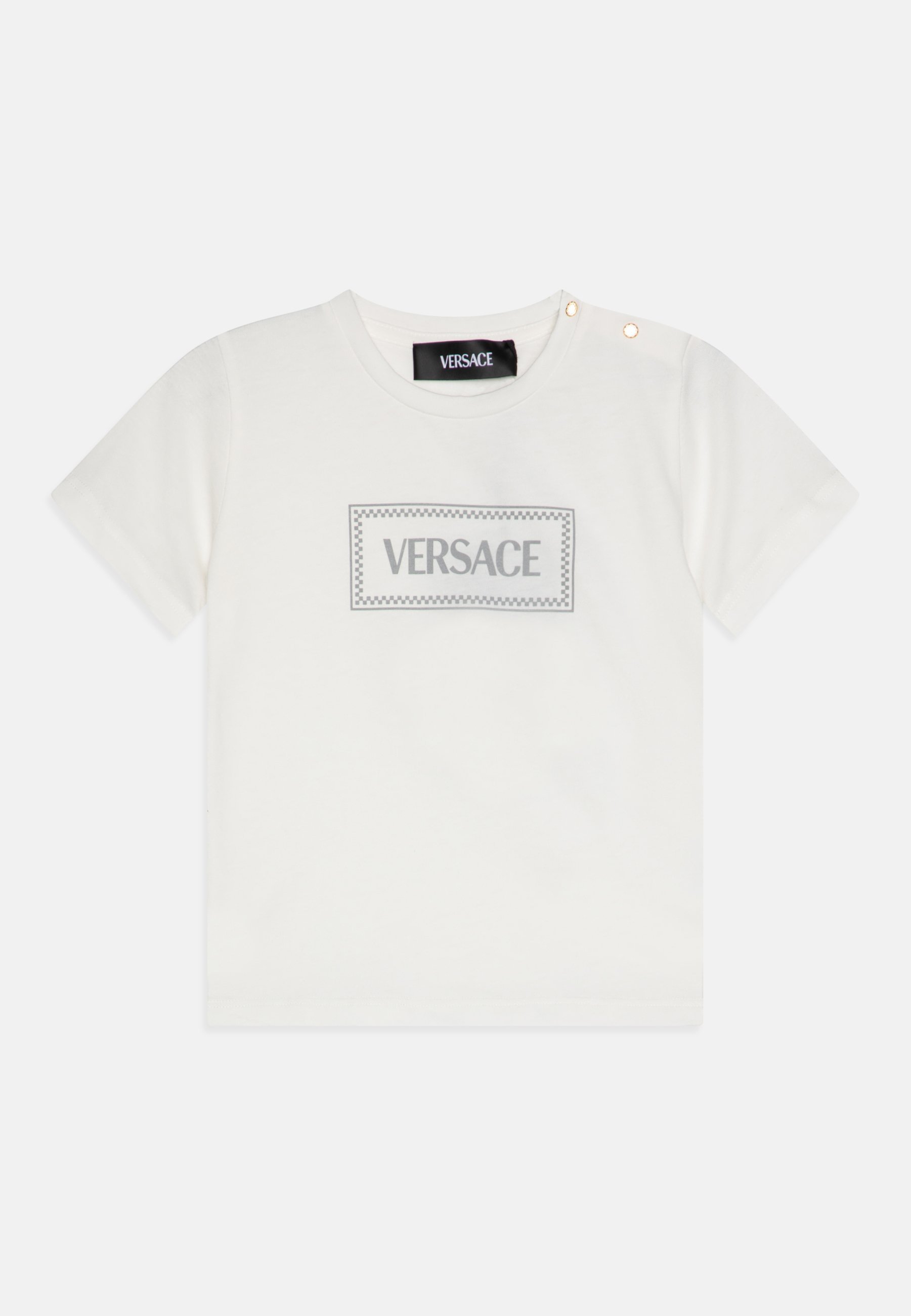Versace T-shirt imprimé unisexe BABY DAMIER - blanc/gris