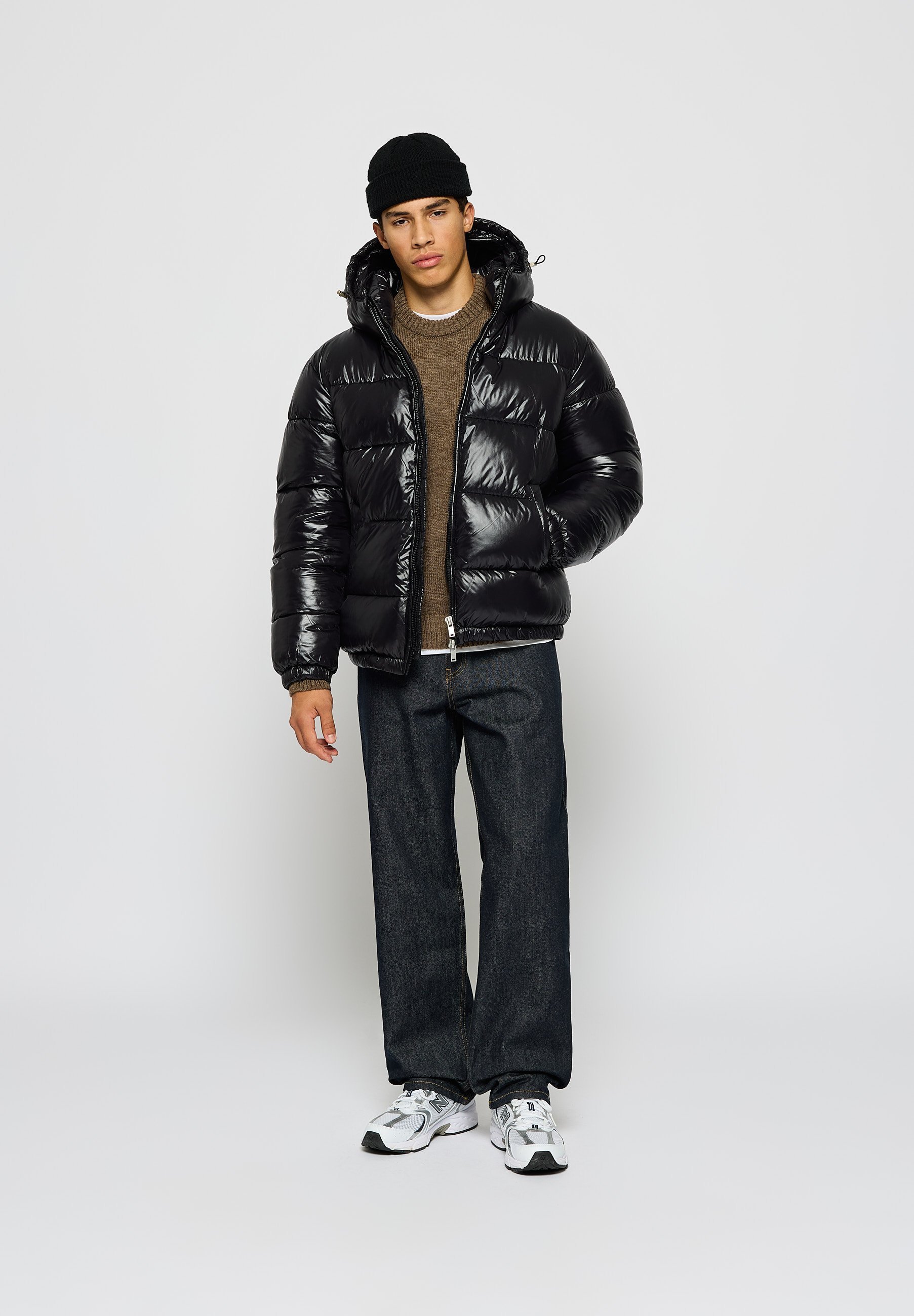 Giacca invernale Burocs GLOSSY PUFFER JACKET - nera