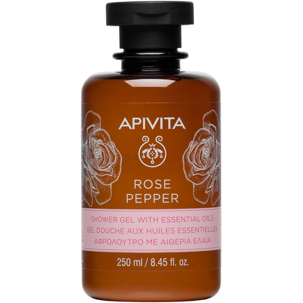 APIVITA Gel douche Apivita au poivre rose 300 ml Gel douche nettoyant