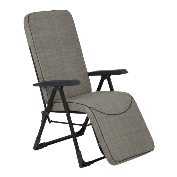 Fotel ogrodowy z podnóżkiem Modena Kwadrat Plus Black Edition PATIO