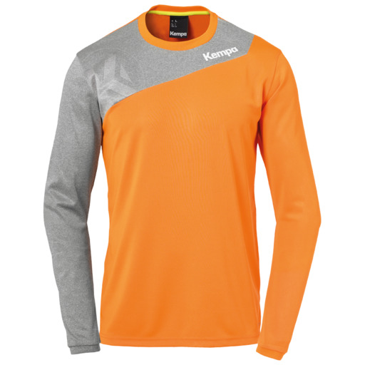  Core 2.0 Longsleeve Naranja Fresh/gris Oscuro Kempa