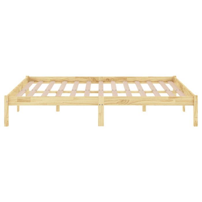 Estructura de cama vidaXL de madera maciza de pino, 140x190 cm.