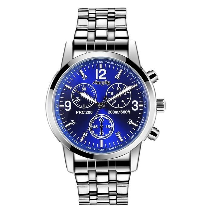 Reloj y pulsera SHARPHY para hombre - Pulsera de acero inoxidable, resistente al agua, movimiento de cuarzo, color azul (modelo 2020)