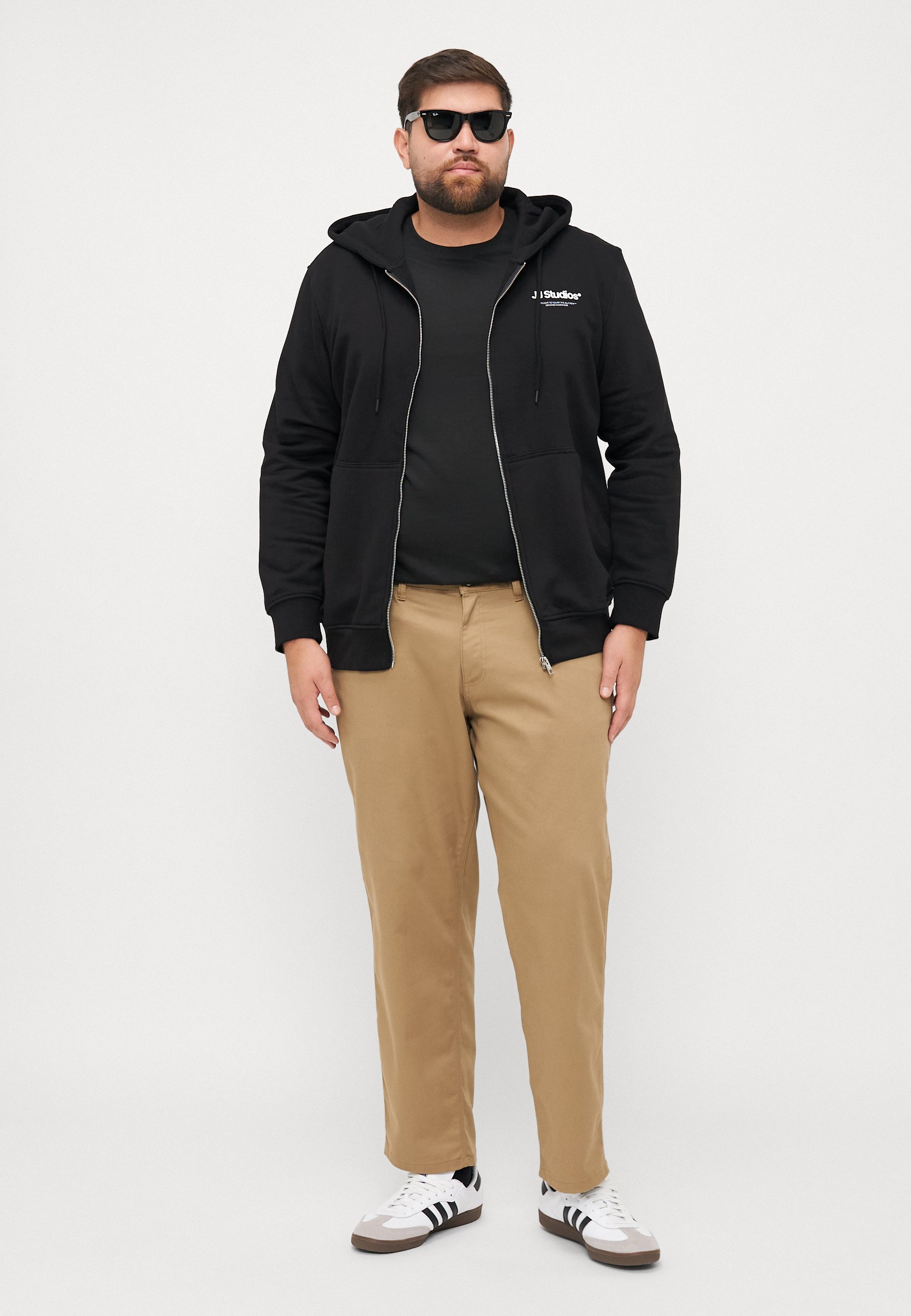 Jack & Jones JJESOHO ZIP HOOD - Sweatshirt met rits - zwart
