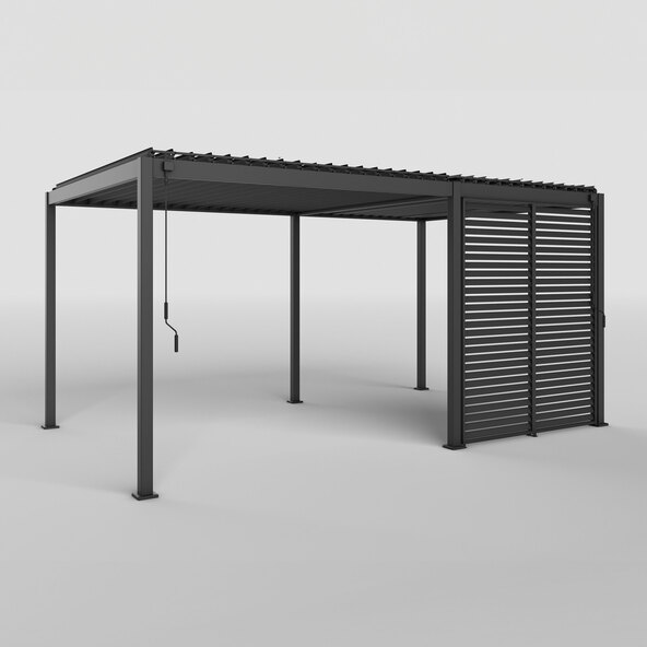 Lamellvegg for paviljong, antrasitt