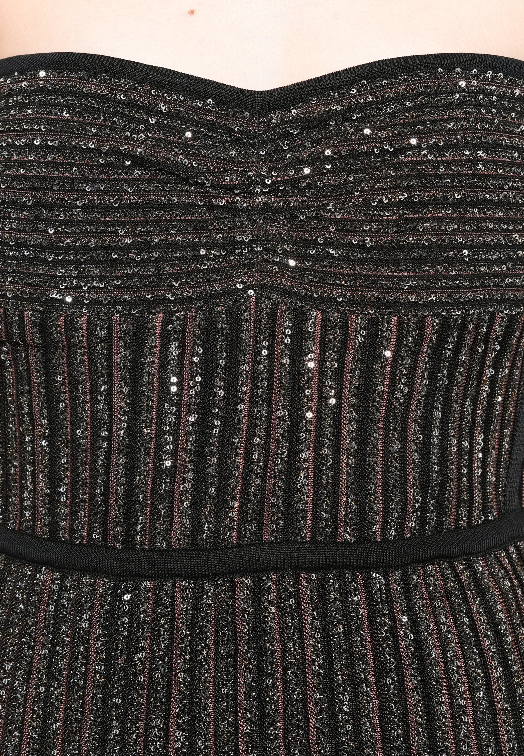 Missoni mouwloze lange jurk - cocktailjurk / feestjurk - bruin en zwart