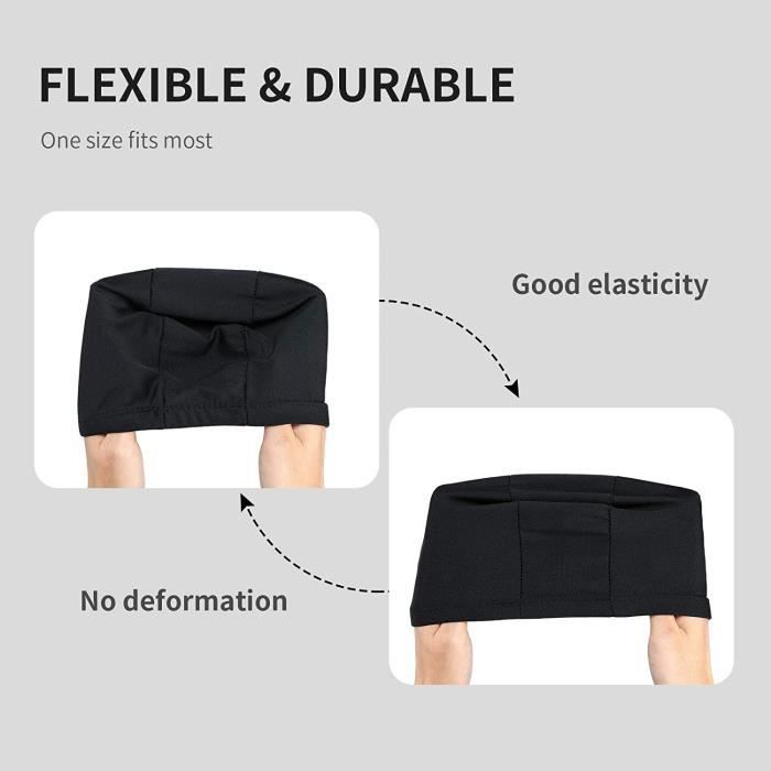 Gorro de natación elástico - 2 piezas - Negro - Cómodo - Duradero - Unisex