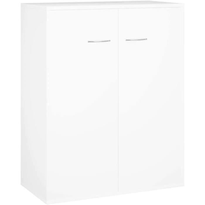 Buffet bas - Chêne Sonoma - 2 portes - Meuble de rangement pour salon et chambre