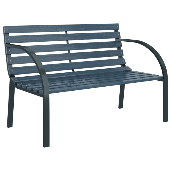 Ławka ogrodowa Szary 120 cm Drewno vidaXL