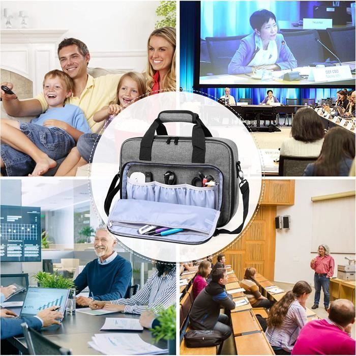 Luxja-kantolaukku Optoma-, BenQ-, Epson- ja Acer-projektoreille, projektorilaukku kannettavan tietokoneen suojuksella