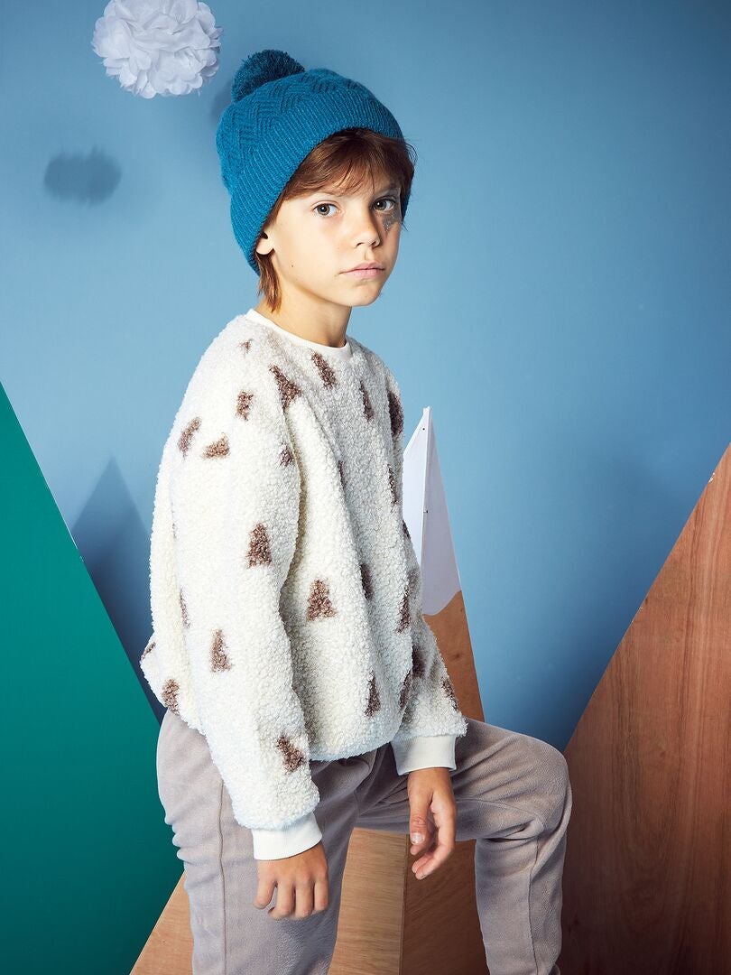 Conjunto de pijama de 2 piezas (sudadera + pantalón) - BEIGE