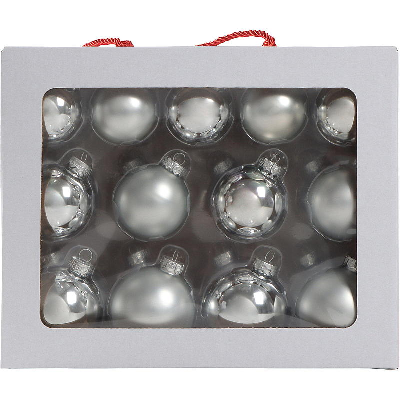 Hem Julgranskulor 26 bitar glas silver