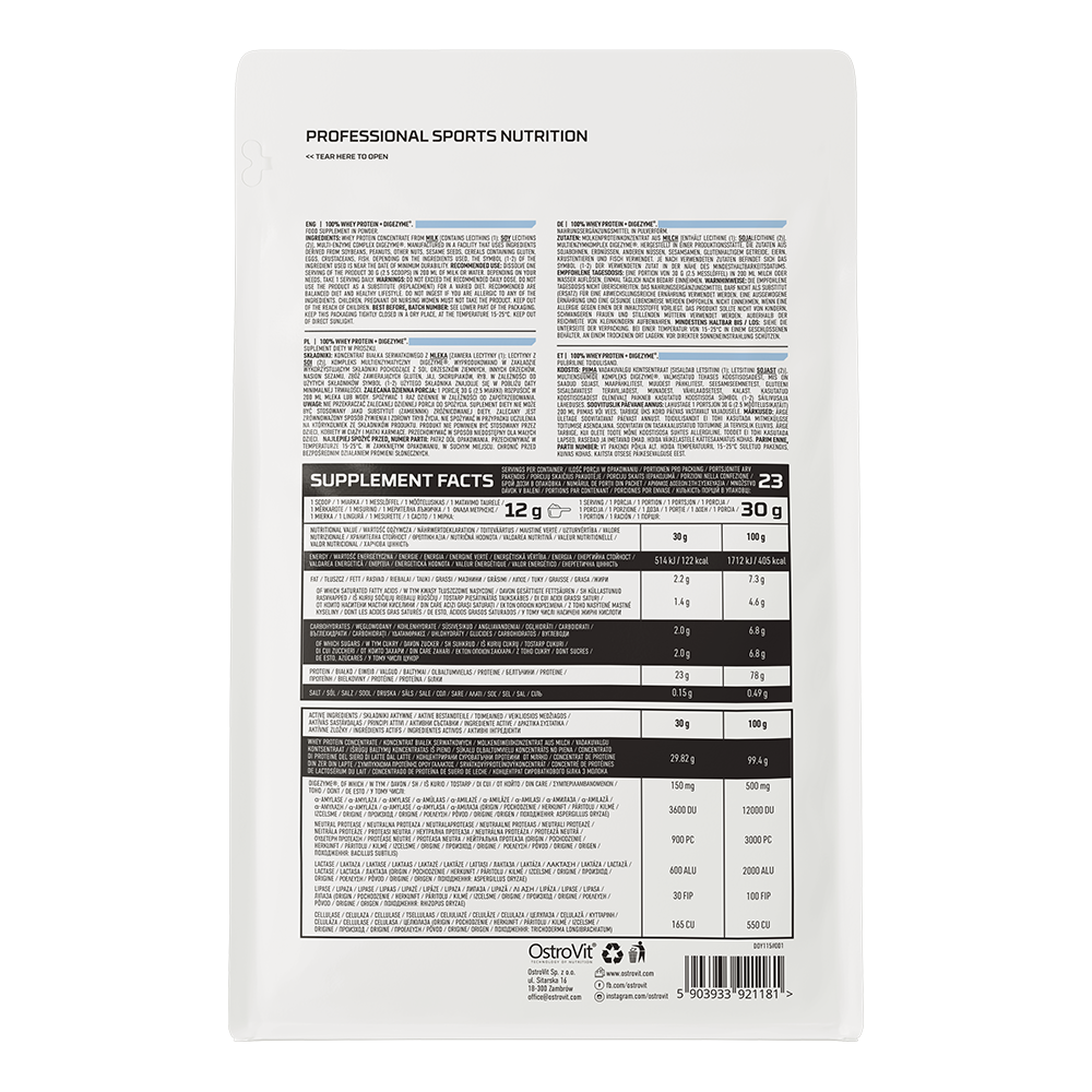 OstroVit 100% Valleprotein + Digezyme
