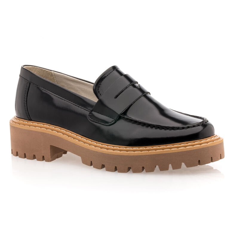 Naisten mustat loaferit/veneilykengät