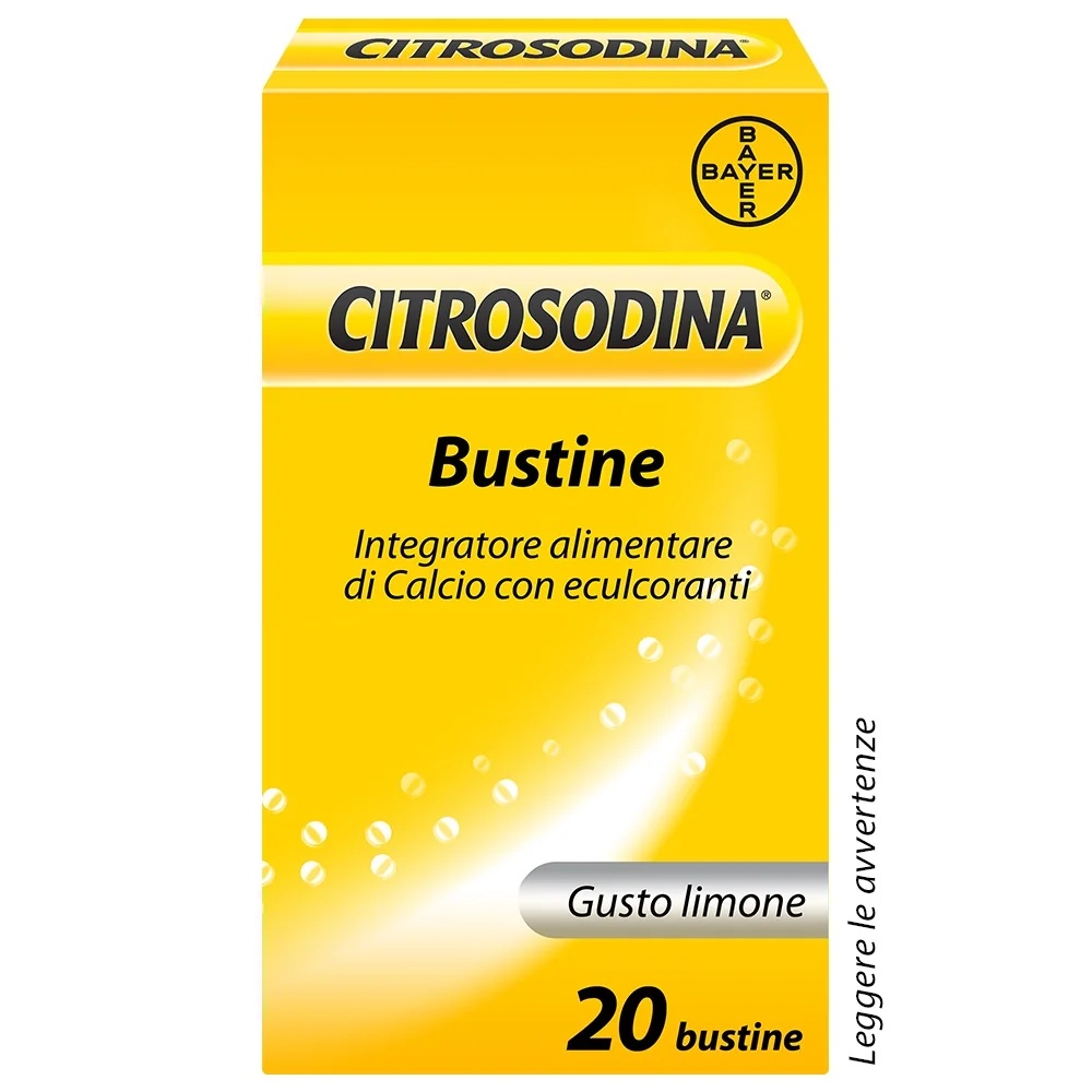 CITROSODINA Citrosodina bruisend met citroen en calcium 20 zakjes voor de spijsvertering