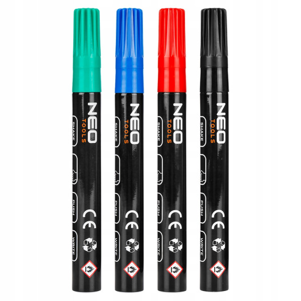 Marker budowlany gruby 4 kolory permanentny wodoodporny 4szt