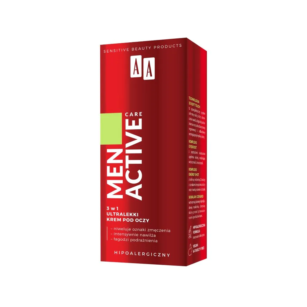 AA Men Active Care Ultralekki krem pod oczy 3w1