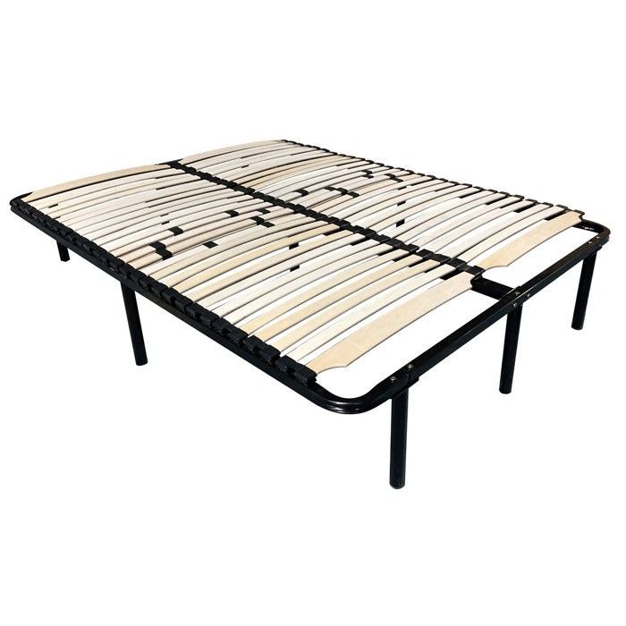 Base de cama de láminas ajustable - MY DESIGN FURNITURE - 160x200 cm - 56 láminas - Negra