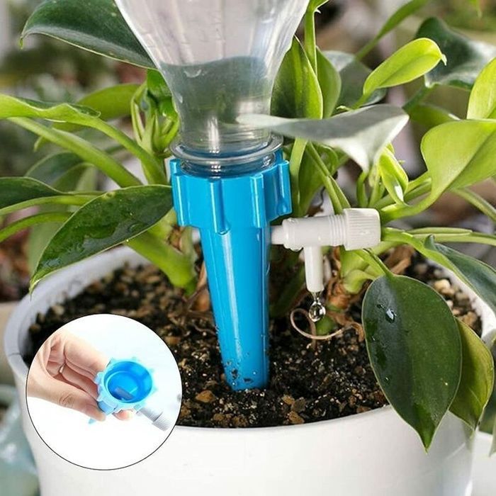 Kit di irrigazione a goccia AIMOONSA da 24 pezzi con valvole regolabili – Irrigazione automatica per piante